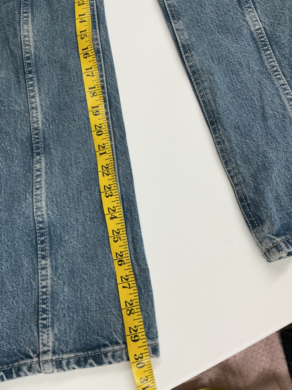 Zara Light Blue High-Rise Straight Leg Jeans - Picture 5 of 5